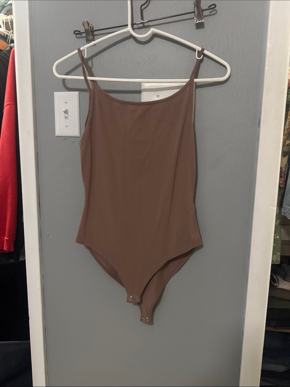 Forever 21 Brown Scoop Neck Bodysuit